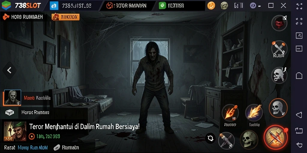 Antarmuka permainan 738SLOT yang mendebarkan dan misterius.
