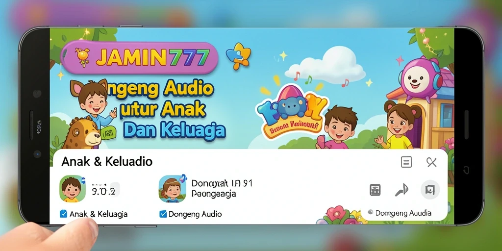 Tampilan antarmuka JAMIN777 yang ramah anak dan interaktif.