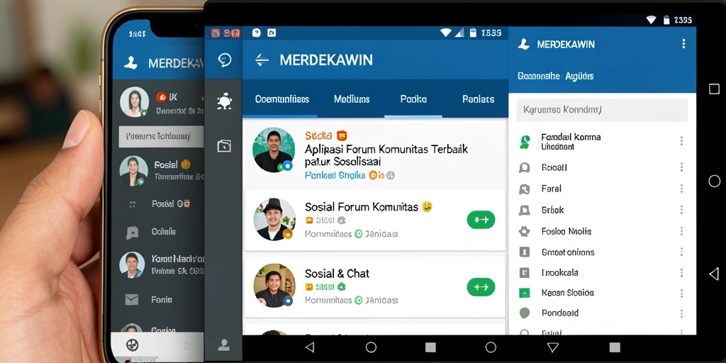 Antarmuka MERDEKAWIN yang ramah pengguna dan dinamis.