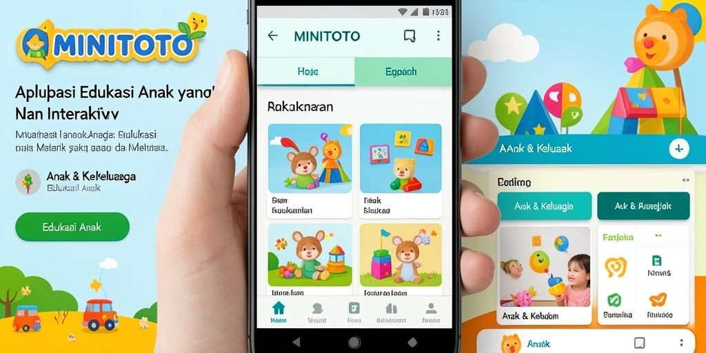 Screenshot antarmuka aplikasi MINITOTO yang menarik untuk pembelajaran anak.