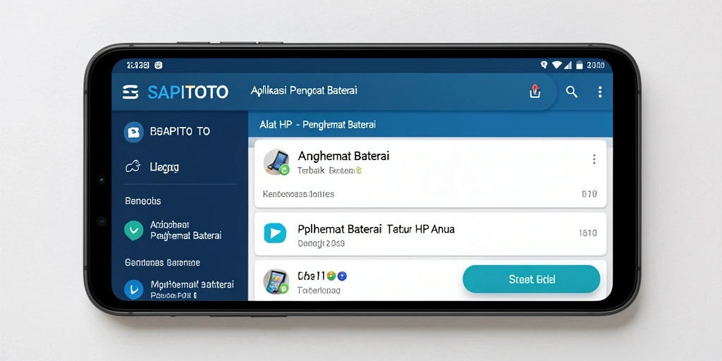 Antarmuka SAPITOTO yang intuitif untuk menghemat baterai.