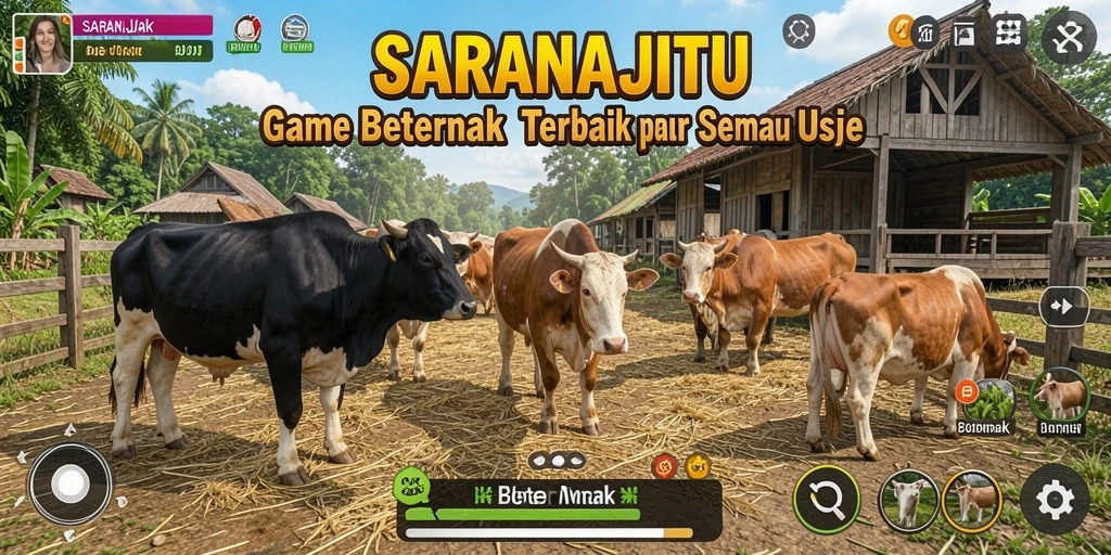 Screenshot antarmuka SARANAJITU menunjukkan berbagai aktivitas Beternak.